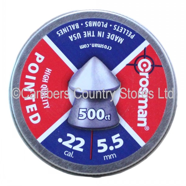 Crosman Pointed Air Rilfe Pellets .22 x 500 Pack Cambers Country Store